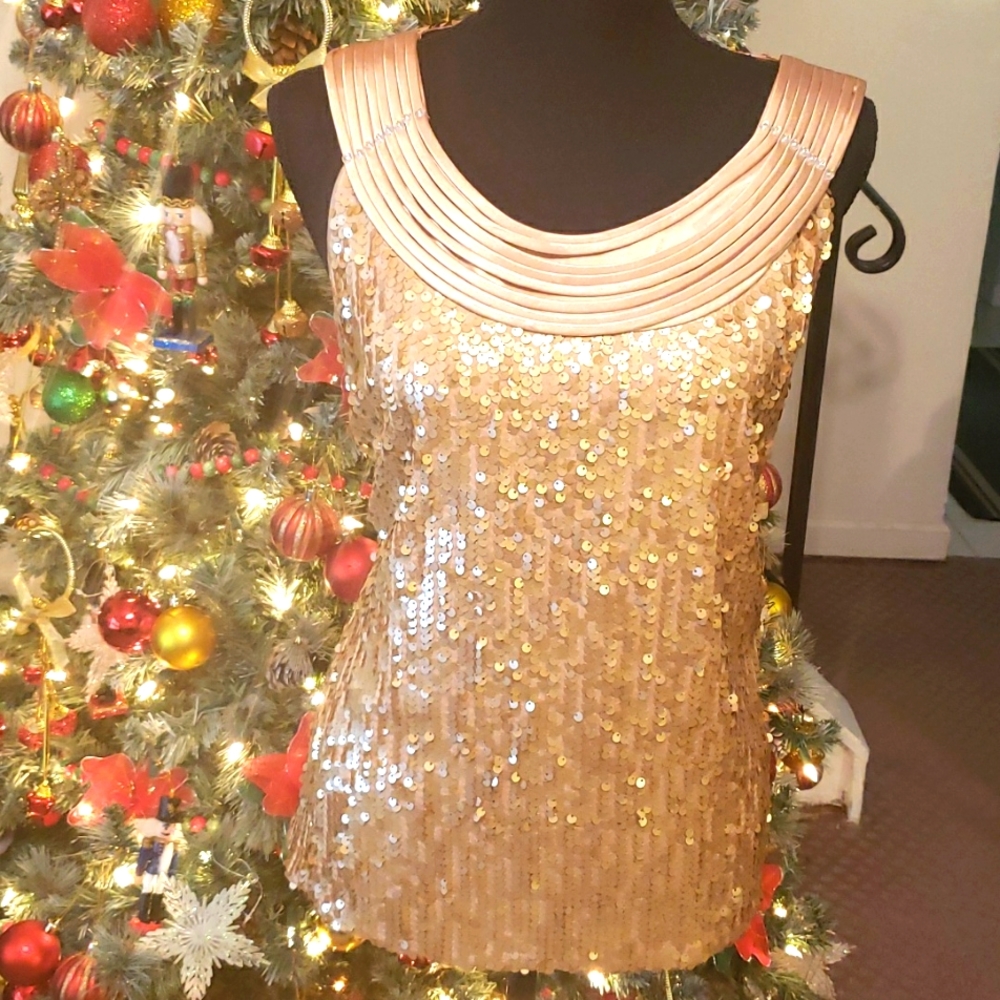 NWOT Collection by Dressbarn Sleeveless Sequined Top- Size XL